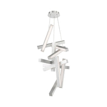 Load image into Gallery viewer, Chaos Vertical LED Chandelier in Small/Brushed Aluminum.
