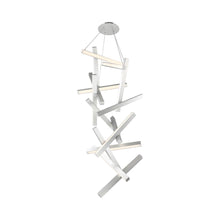 Load image into Gallery viewer, Chaos Vertical LED Chandelier in Large/Brushed Aluminum.
