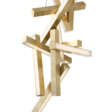 Load image into Gallery viewer, Chaos Vertical LED Chandelier in Detail.

