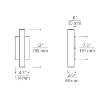 Load image into Gallery viewer, Chara Square Outdoor LED Wall Light - line drawing.
