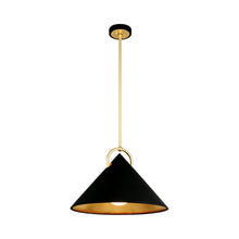 Load image into Gallery viewer, Charm Pendant Light in Black/Gold Leaf/Small.
