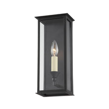 Load image into Gallery viewer, Chauncey Outdoor Wall Light in Textured Black (1-Light).
