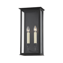 Load image into Gallery viewer, Chauncey Outdoor Wall Light in Textured Black (2-Light).
