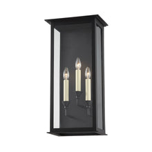 Load image into Gallery viewer, Chauncey Outdoor Wall Light in Textured Black (3-Light).
