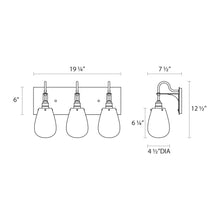 Load image into Gallery viewer, Chelsea Bath Vanity Light - line drawing.
