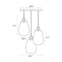 Load image into Gallery viewer, Chelsea Multi Light Pendant Light - line drawing.
