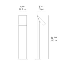 Load image into Gallery viewer, Chilone Outdoor LED Floor Lamp - line drawing.
