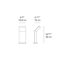 Load image into Gallery viewer, Chilone Up Outdoor LED Floor Lamp - line drawing.
