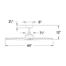 Load image into Gallery viewer, Chisel Ceiling Fan - line drawing.
