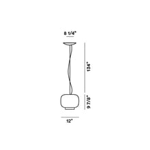 Load image into Gallery viewer, Chouchin 3 LED Pendant Light - line drawing.
