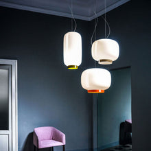 Load image into Gallery viewer, Chouchin Reverse 1 LED Pendant Light in living room.
