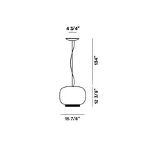 Load image into Gallery viewer, Chouchin Reverse 1 LED Pendant Light - line drawing.
