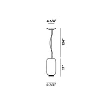 Load image into Gallery viewer, Chouchin Reverse 2 LED Pendant Light - line drawing.
