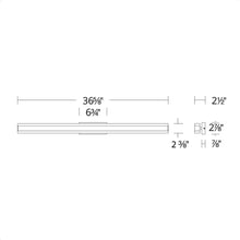 Load image into Gallery viewer, Cinch LED Bath Bar - line drawing.
