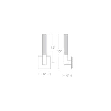 Load image into Gallery viewer, Cinema LED Wall Light - line drawing.
