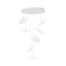 Load image into Gallery viewer, Circa LED Multi-Light Pendant Light in White (Large/7-Light)
