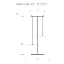 Load image into Gallery viewer, Circa LED Multi-Light Pendant Light - line drawing.
