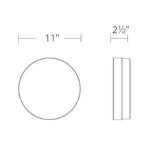 Load image into Gallery viewer, Circa Round LED Flush Mount Ceiling Light - line drawing.
