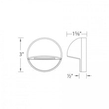 Load image into Gallery viewer, Circle LED Deck and Patio Light - line drawing.
