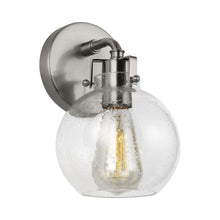 Load image into Gallery viewer, Clara Bath Wall Light in Satin Nickel.
