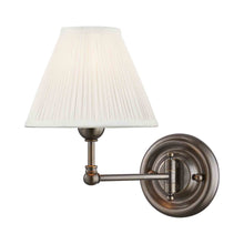 Load image into Gallery viewer, Classic No.1 Swing Arm Wall Light in Distressed Bronze/Silk.
