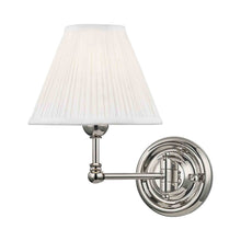 Load image into Gallery viewer, Classic No.1 Swing Arm Wall Light in Polished Nickel/Silk.
