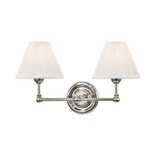 Load image into Gallery viewer, Classic No.1 Wall Light in Polished Nickel/Silk.
