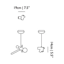 Load image into Gallery viewer, Clusterlamp Pendant Light - line drawing.
