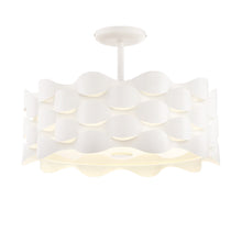 Load image into Gallery viewer, Coastal Current LED Semi-Flush Mount Ceiling Light in White.
