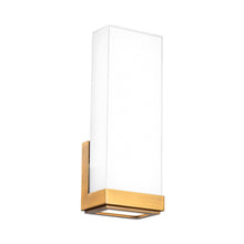 Load image into Gallery viewer, Coltrane LED Wall Light in Aged Brass.
