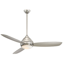 Load image into Gallery viewer, Concept I LED Outdoor Ceiling Fan in Brushed Nickel / White Opal/Large.

