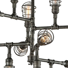 Load image into Gallery viewer, Conduit Chandelier in Detail.
