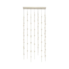 Load image into Gallery viewer, Constellation® Andromeda Rectangle LED Pendant Light in Clear/Satin Nickel.
