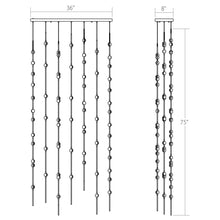 Load image into Gallery viewer, Constellation® Andromeda Rectangle LED Pendant Light - line drawing.
