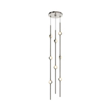Load image into Gallery viewer, Constellation® Andromeda Round LED Pendant Light in Satin Nickel/Clear (8-Light).

