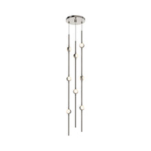 Load image into Gallery viewer, Constellation® Andromeda Round LED Pendant Light in Satin Nickel/White (8-Light).

