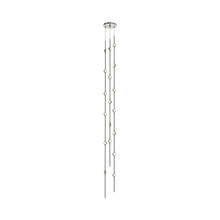 Load image into Gallery viewer, Constellation® Andromeda Round LED Pendant Light in Satin Nickel/Clear (18-Light).
