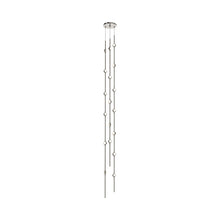 Load image into Gallery viewer, Constellation® Andromeda Round LED Pendant Light in Satin Nickel/White (18-Light).

