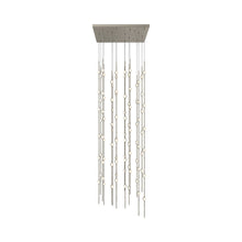 Load image into Gallery viewer, Constellation® Andromeda Square LED Pendant Light in Clear/Satin Nickel.
