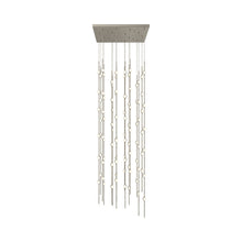 Load image into Gallery viewer, Constellation® Andromeda Square LED Pendant Light in White/Satin Nickel.
