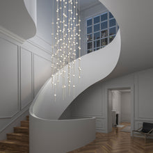 Load image into Gallery viewer, Constellation® Andromeda Square LED Pendant Light in stairs.

