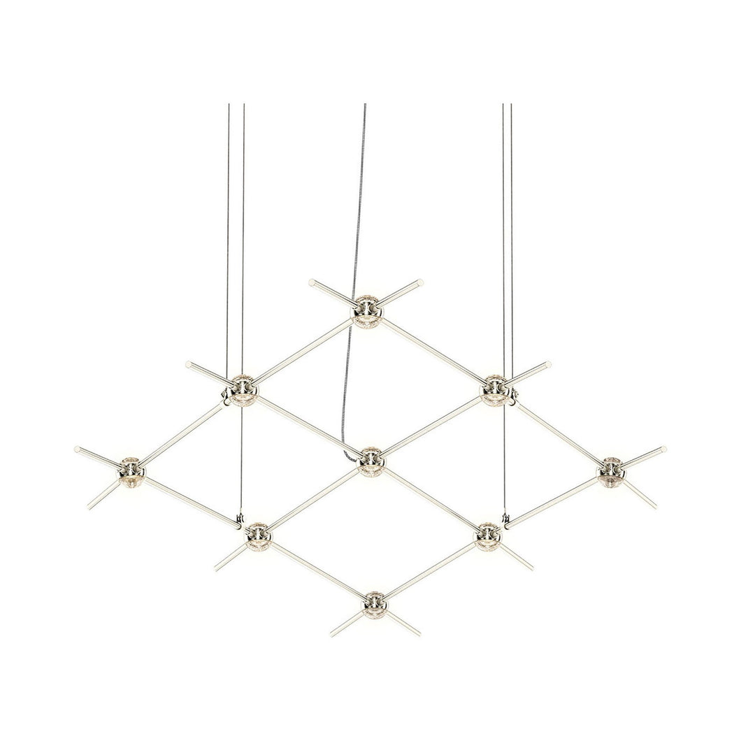 Constellation® Aquarius Minor LED Pedant Light in Clear/Satin Nickel.