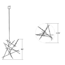Load image into Gallery viewer, Constellation® Aquila Major LED Pendant Light - line drawing.
