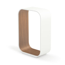 Load image into Gallery viewer, Contour LED Table Lamp in White/Walnut/Small.
