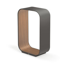 Load image into Gallery viewer, Contour LED Table Lamp in Graphite/White Oak/Small.
