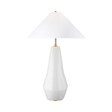 Load image into Gallery viewer, Contour LED Tall Table Lamp in Arctic White.
