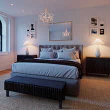 Load image into Gallery viewer, Contour LED Tall Table Lamp in bedroom.
