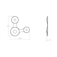 Load image into Gallery viewer, Coral Surface™ LED Flush Mount Ceiling Light - line drawing.
