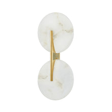 Load image into Gallery viewer, Asteria LED Wall Light in Vintage Brass (2-Light).
