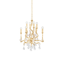 Load image into Gallery viewer, Aveline Chandelier in Gold Leaf (8-Light).
